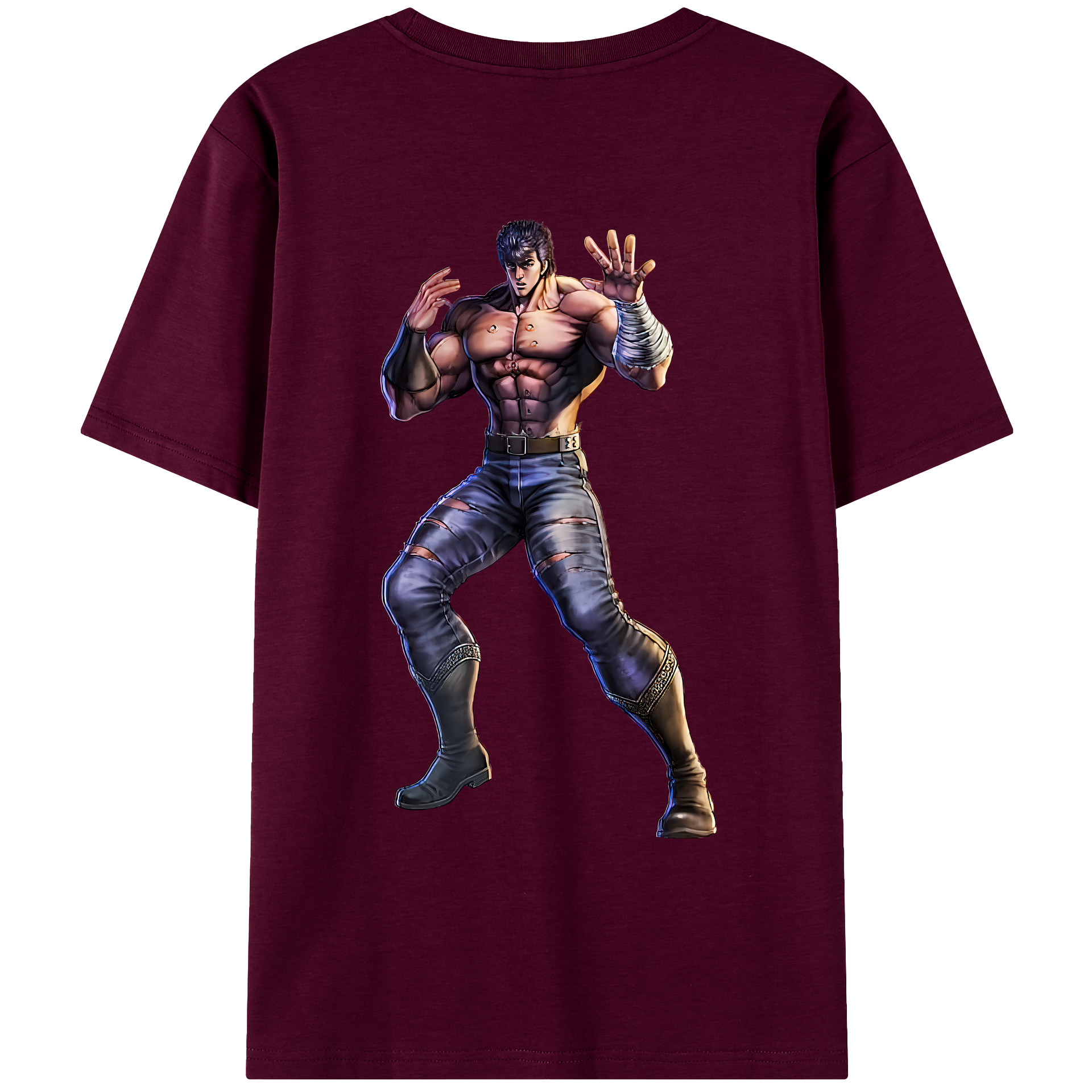 （画像用） 北斗の拳 Fist of the North Star レディース半袖Tシャツ(バックプリント)